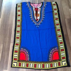 NWOT Women's Dashiki Dress Blue